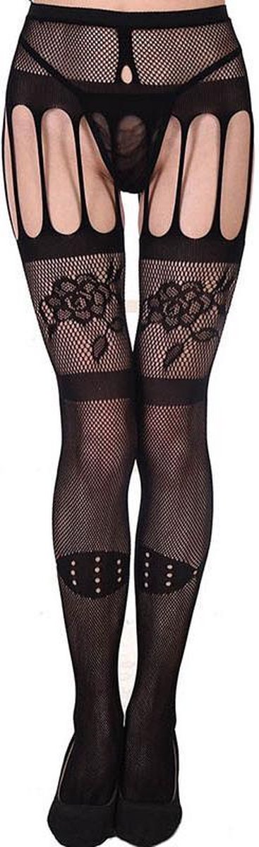 Zwarte Jarretel Panty - Naomi