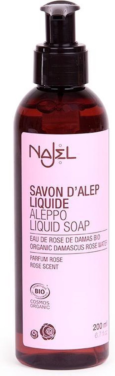 Najel -  Aleppo Vloeibare zeep Damascus rozenwater   - 200 ml