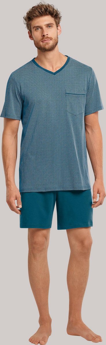 Schiesser – Timeless – Pyjama – 173862 – Petrol - 54