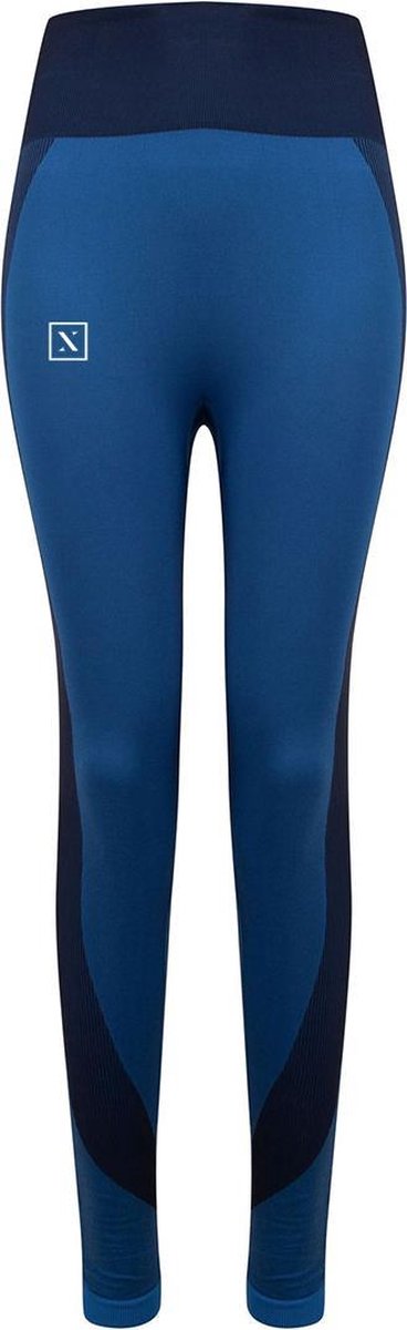 LXURY Tech Dames Sportlegging  Maat XXS/XS - Blauw - Naadloze Legging  - Relax - Dames Leggings - Yoga & Fitness - Hoge Taille - Legging
