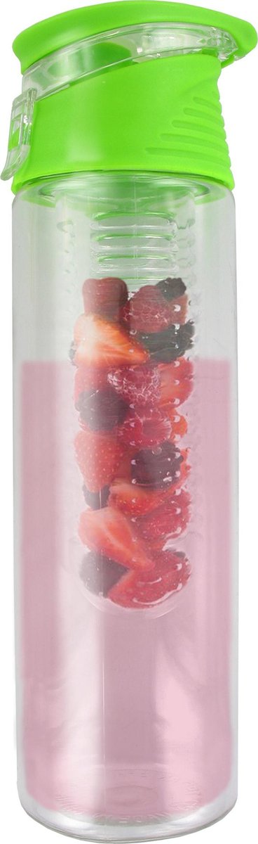 FIGURETTA waterfles met infuser | inhoud 0.7 ltr  | BPA-vrij  | groen