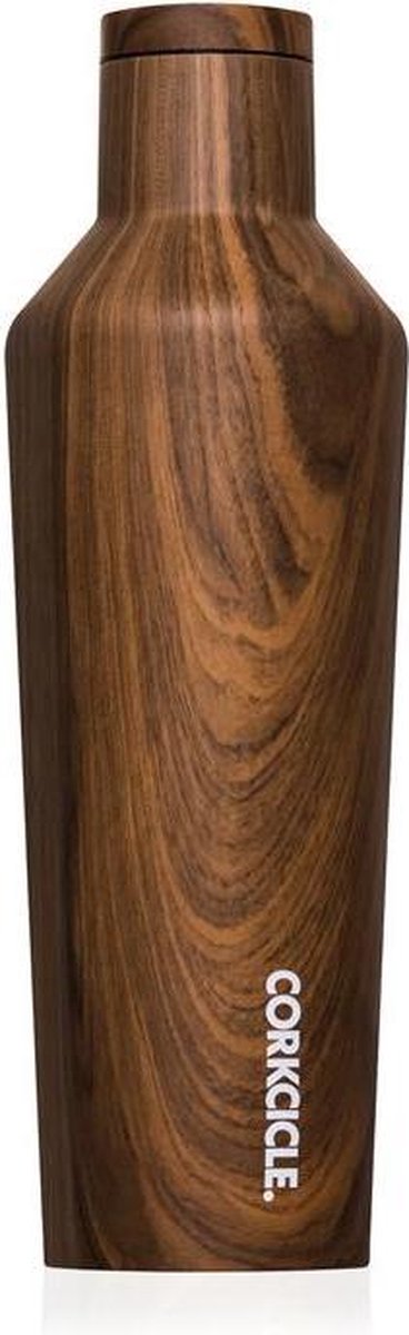 Corkcicle Canteen 475ml 16oz - Walnut Roestvrijstaal Thermosfles 3wandig