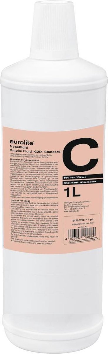 EUROLITE rookvloeistof voor rookmachine -C2D- Standard 1l
