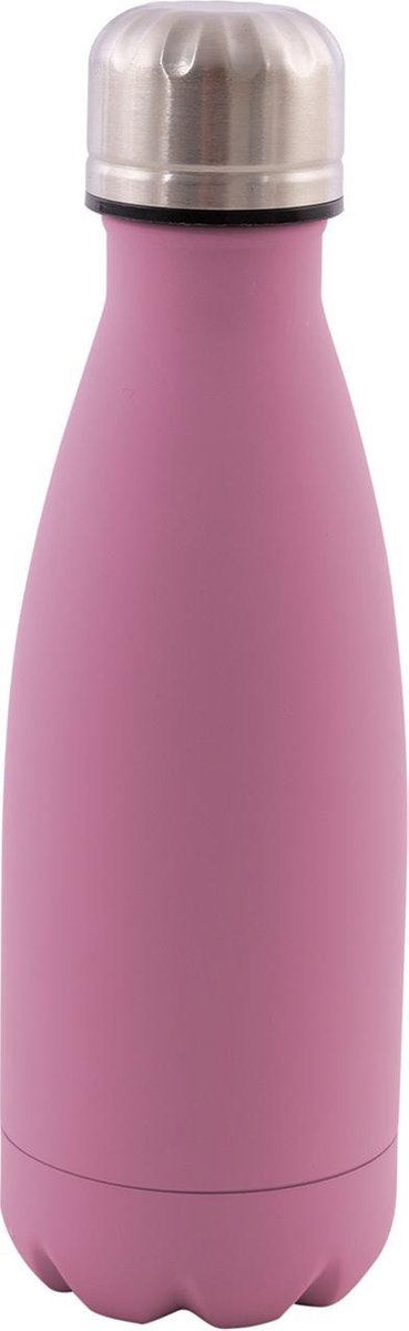 Point-Virgule - Dubbelwandige thermosfles - Isoleerfles - Lekt niet - Stevig - Roze - RVS - 350 ml
