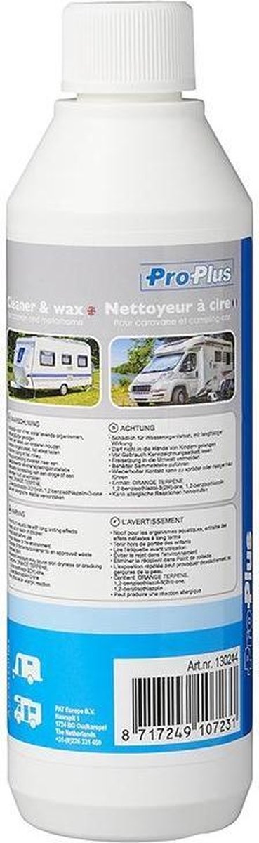 Proplus Reiniger & Wax Voor Caravan En Camper 500 Ml