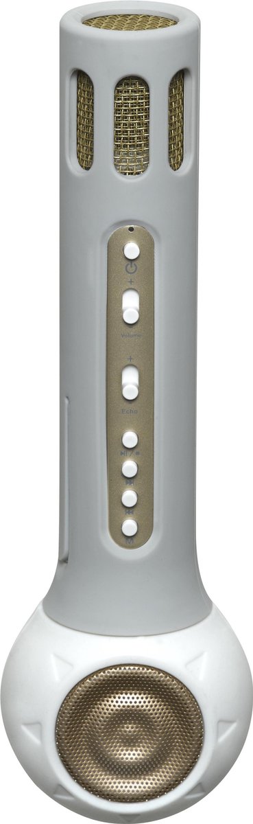 Denver KMS-10 - Draadloze karaoke speaker met microfoon - Wit