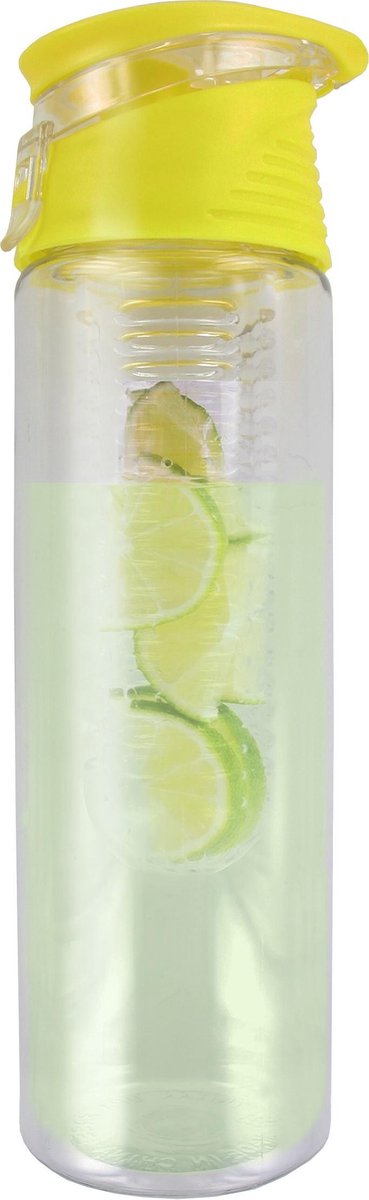 FIGURETTA waterfles met infuser | inhoud 0.7 ltr  | BPA-vrij | geel