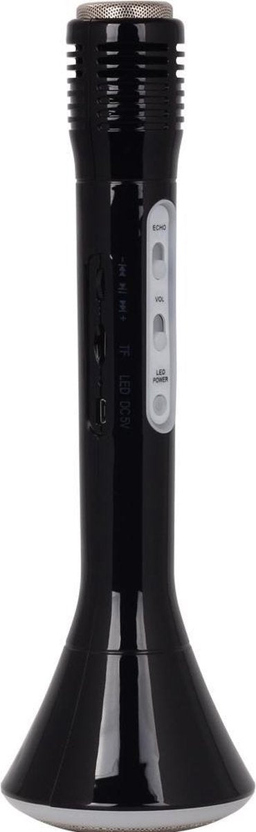 Shall karaoke microfoon met speaker en bluetooth zwart