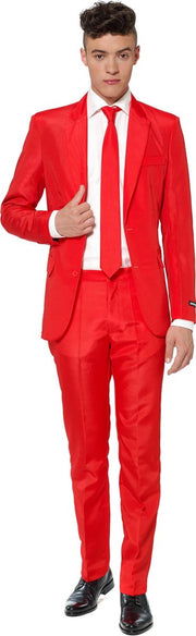 Suitmeister Red - Mannen Kostuum - Rood - Kerst - Maat 2XL