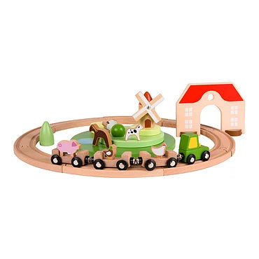 Classic World Houten Boerderijtrein Speelset
