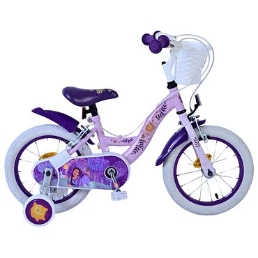 Disney Wish Fiets - 14 inch - Paars - Twee handremmen