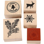 Houten Stempelset Kerstmis