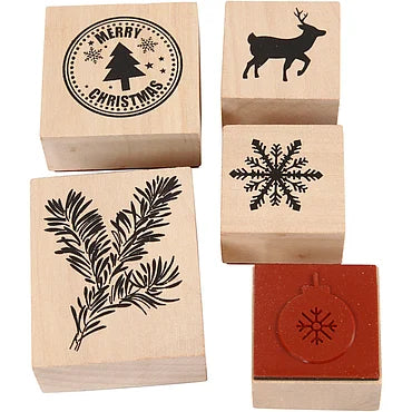 Houten Stempelset Kerstmis
