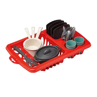 Ecoiffier 100% Chef Afwas Droogrek met Eetset