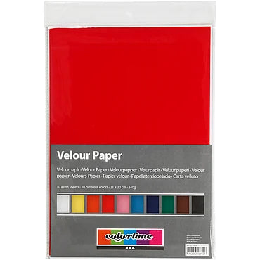 Velour Papier Kleur A4
