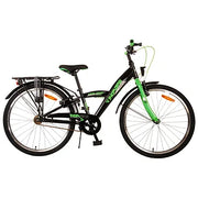 Volare Thombike Fiets - 24" - Zwart Groen - Twee handremmen
