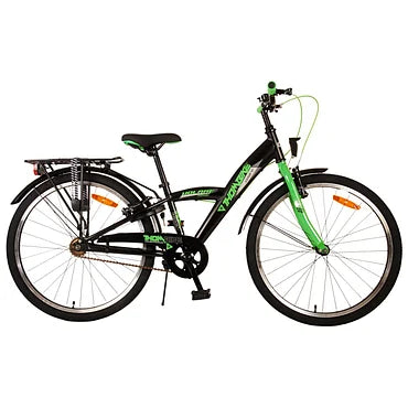 Volare Thombike Fiets - 24" - Zwart Groen - Twee handremmen