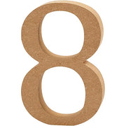 Cijfer 8 MDF 8cm