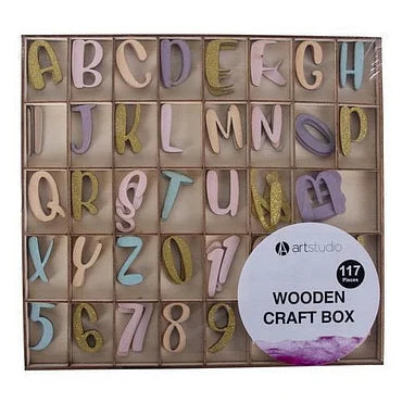 Houten Letters Pastel