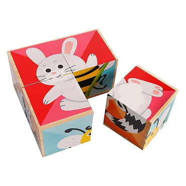 Houten Blokpuzzel Dieren FSC