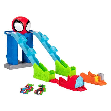 Spidey Mega Jump Hoofdkwartier Racebaan