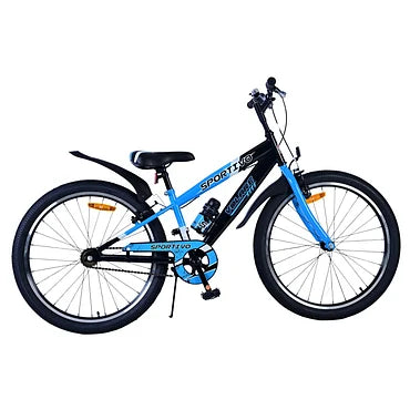 Volare Sportivo Fiets - 24" - Zwart Blauw - Twee Handremmen