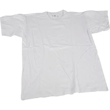 T-shirt Wit met Ronde Hals Katoen