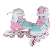 Street Rider Inline Skeelers Roze/Groen Verstelbaar