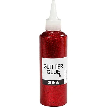 Glitterlijm Rood