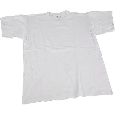 T-shirt Wit met Ronde Hals Katoen 
