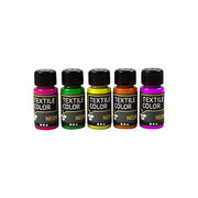 Neon Textielverf - Set van 5 Kleuren