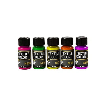 Neon Textielverf - Set van 5 Kleuren