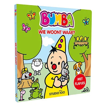 Bumba Kartonboek met Flapjes - Wie woont Waar?