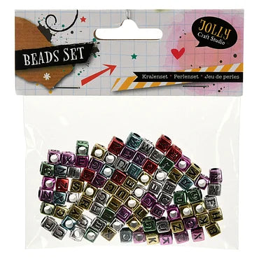 Kralenset Metallic Letters