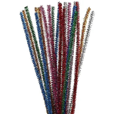 Chenilledraad Sterke Kleuren Glitter 30cm