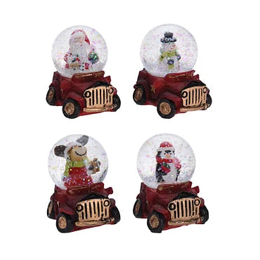 Waterbal Kerstfiguur in Auto