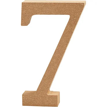 Cijfer 7 MDF 8cm