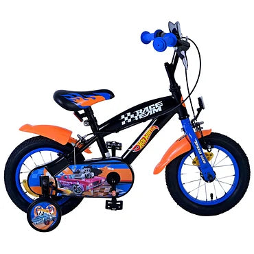 Hot Wheels Fiets - 12" - Zwart Oranje Blauw - Twee handremme