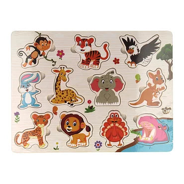 Houten Inlegpuzzel Dieren