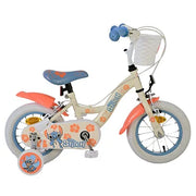 Disney Stitch Fiets - 12" - Twee handremmen - Crème Koraal
