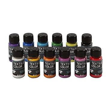 Dekkende Textielverf - Set van 12 Kleuren