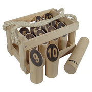 Number Kubb Original Rubber Hout in Houten Kist