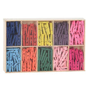 Houten Mini Knijpers Gekleurd