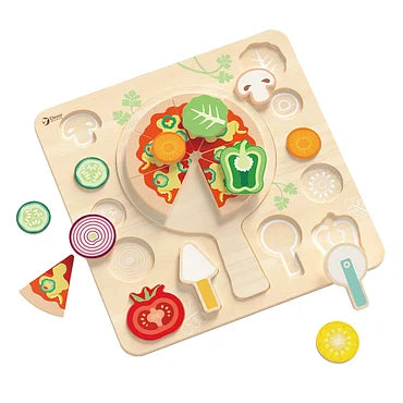 Classic World Houten Vormenpuzzel Pizza