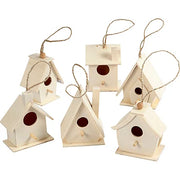 Vogelhuis Hout 7cm