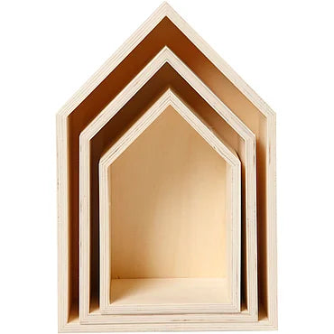 Houten Huisjes met Ophanghaak