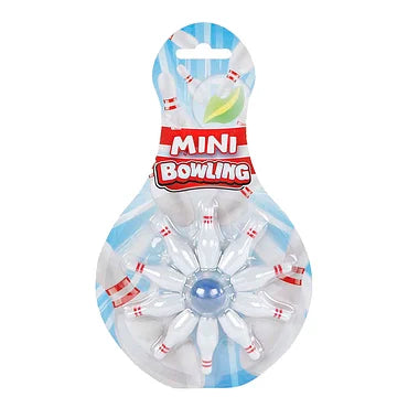 Vingerbowling Spel met 10 Kegels en Knikker