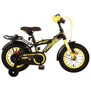 Volare Thombike Fiets - 12" - Zwart Geel - Twee Handremmen