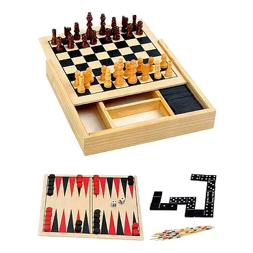 4-in1 Houten Spellendoos