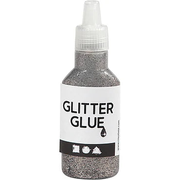 Glitterlijm Zilver